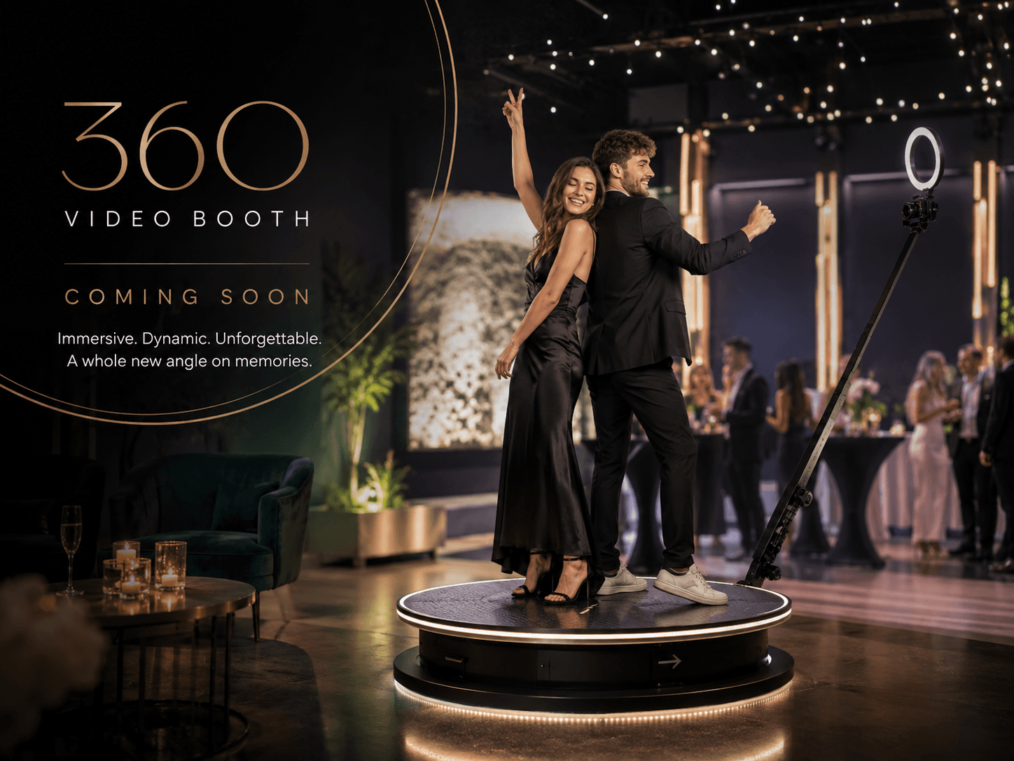 360 video booth interactive entertainment concept