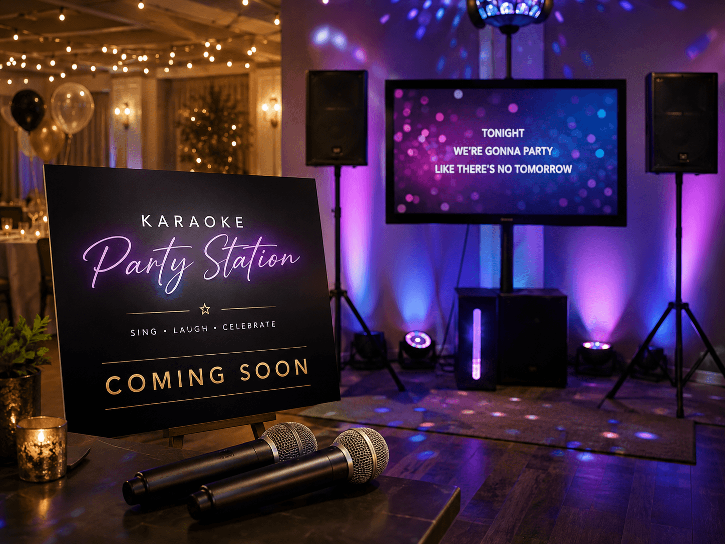 Karaoke party station interactive entertainment concept
