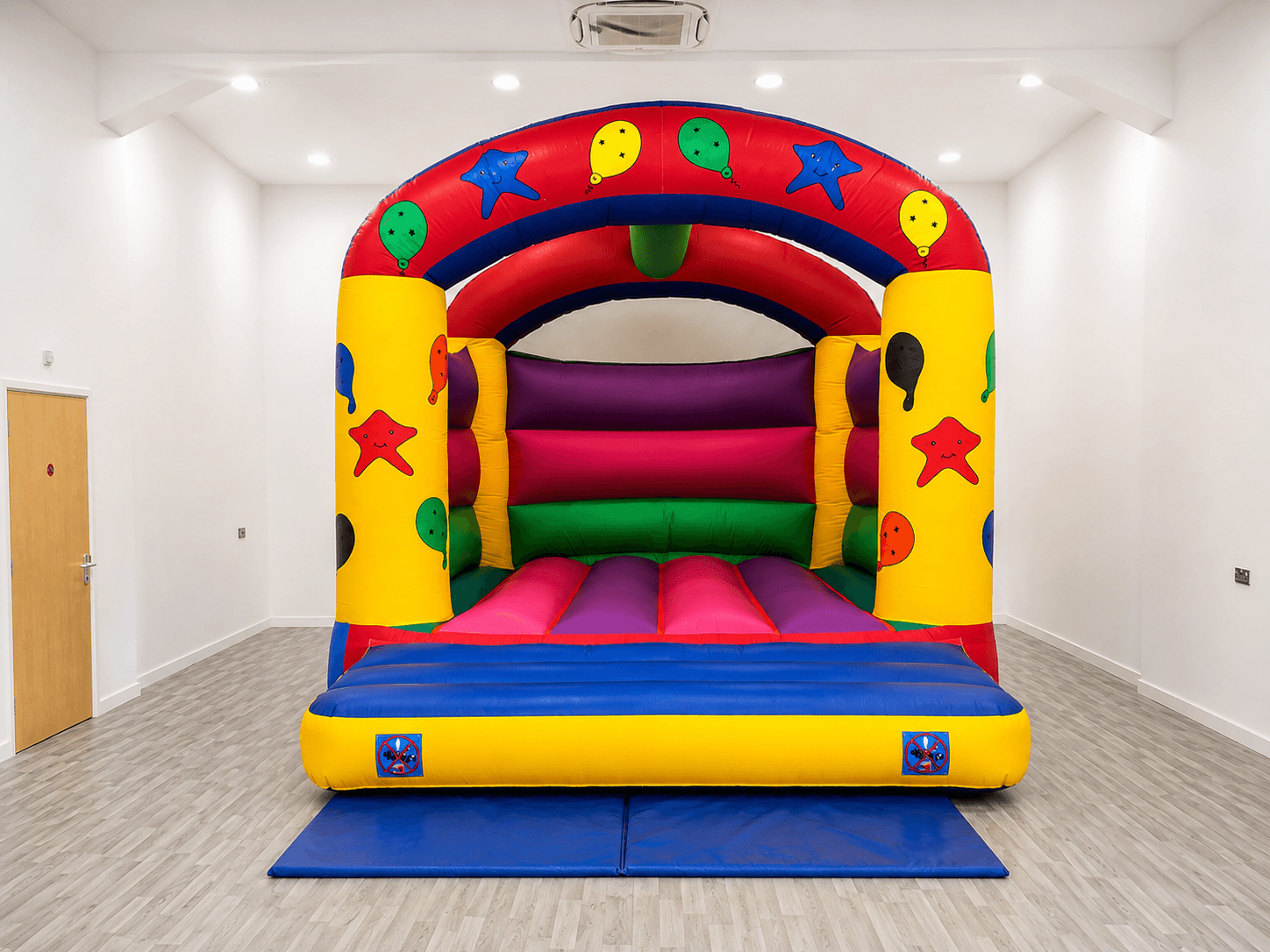 Colourful bouncy castle for a children's party