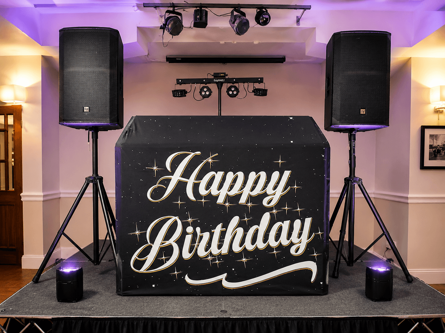 DJ setup for a children's party celebration