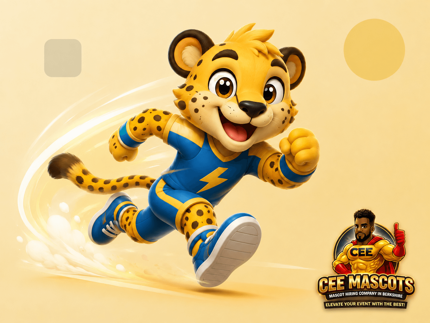 Original speed and adventure mascot characters from CEE Mascots