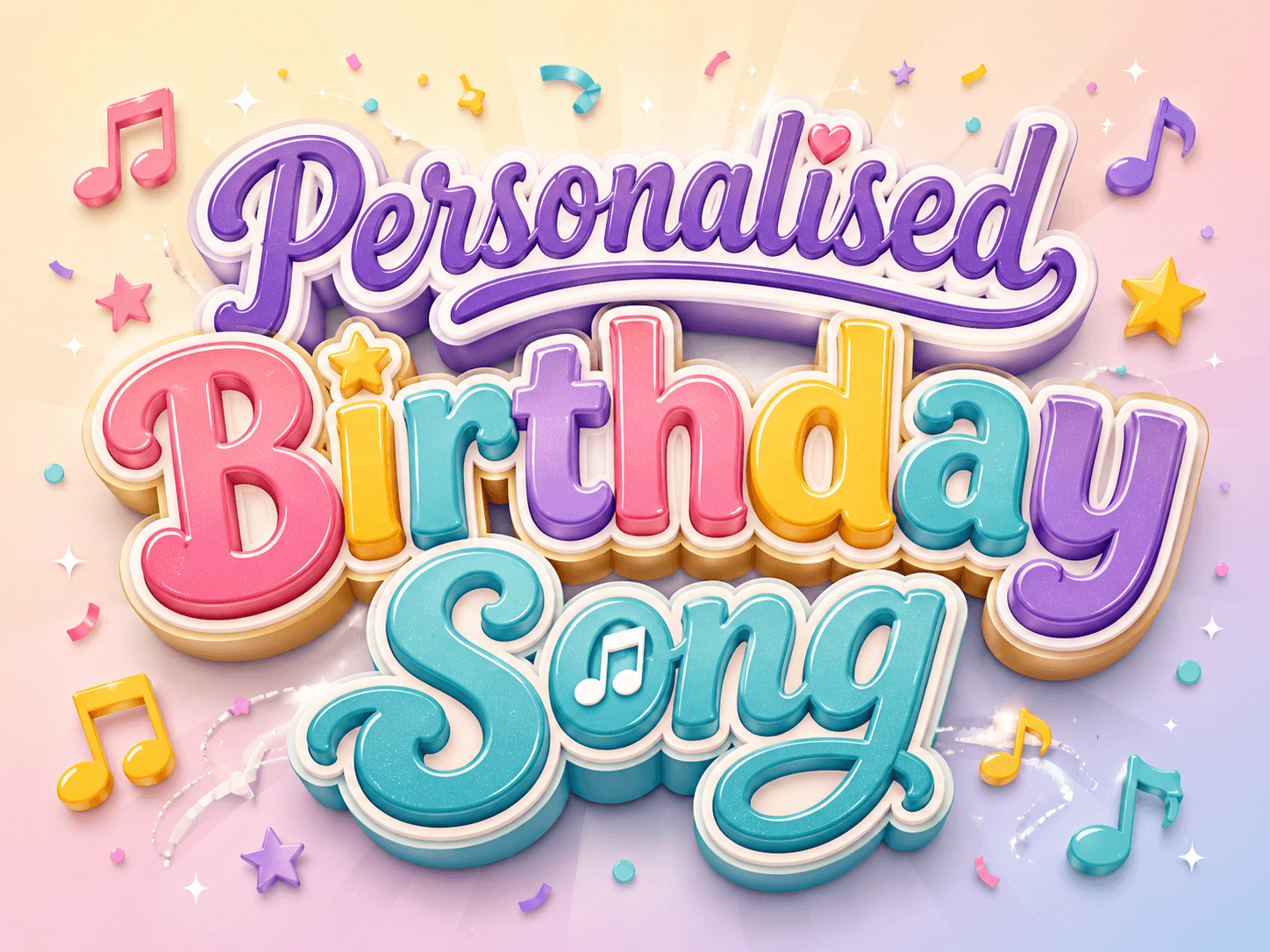 Personalised birthday song artwork for Cameron's Events